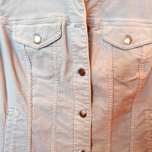 Baby blue courdoroy jacket - Picture 1 of 6